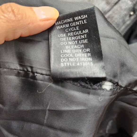 Foreign Exchange Herringbone Puffer Vest Men’s XL Gray Black Hooded Streetwear - Picture 6 of 14